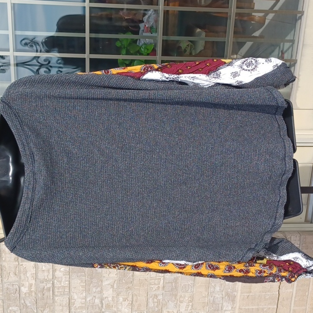 Free People Women's Blossom Thermal Sweater Top in Paisley Floral Sz M - Picture 4 of 6